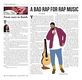 A Bad Rap for Rap Music