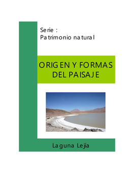 Origen Y Formas Del Paisaje