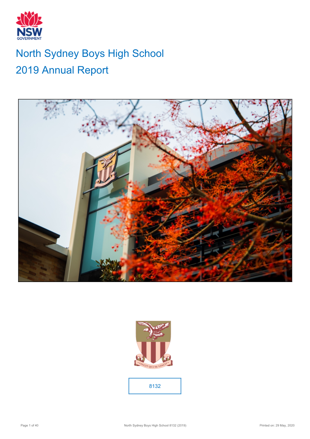 2019 North Sydney Boys High School Annual Report