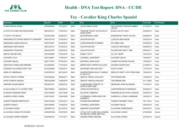 DNA Test Report: DNA - CC/DE