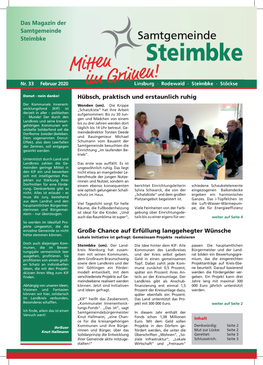 Das Magazin Der Samtgemeinde Steimbke Hübsch, Praktisch Und