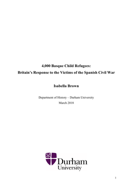Britain's Response to the Victims of the Spanish Civil War by Isabella