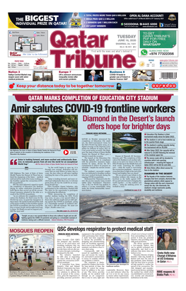Amir Salutes COVIDE19 Frontline Workers