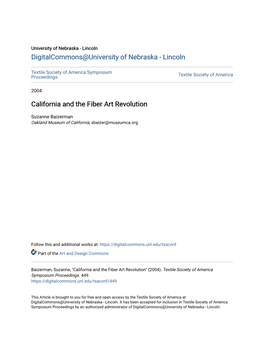 California and the Fiber Art Revolution