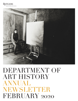 DEPARTMENT of ART HISTORY ANNUAL NEWSLETTER FEBRUARY 2020 Irina Nakhova (B