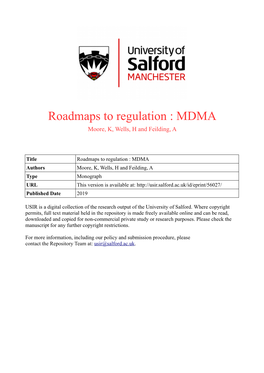 MDMA Moore, K, Wells, H and Feilding, A