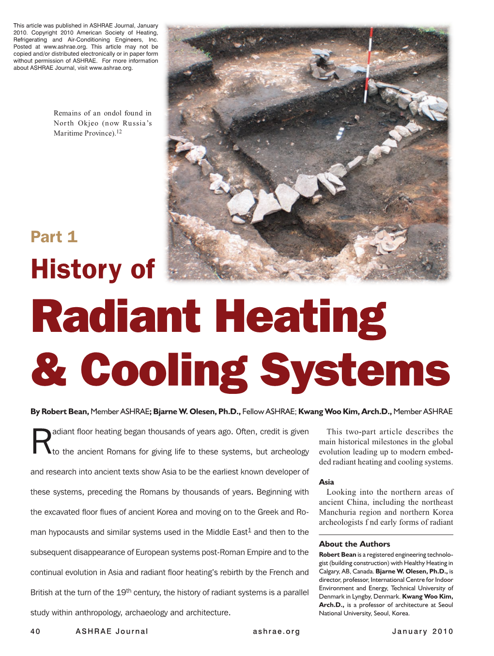 History of Radiant Heating & Cooling Systems