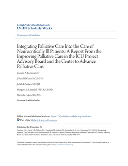 Integrating Palliative Care Into the Care of Neurocritically Ill Patients