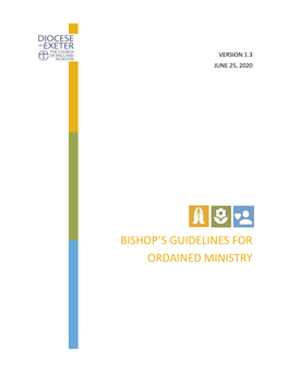 Bishop's Guidelines for Ordained Ministry