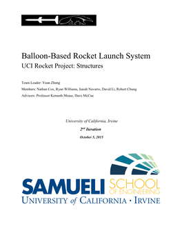 UCI Rocket Project: Structures Final Report