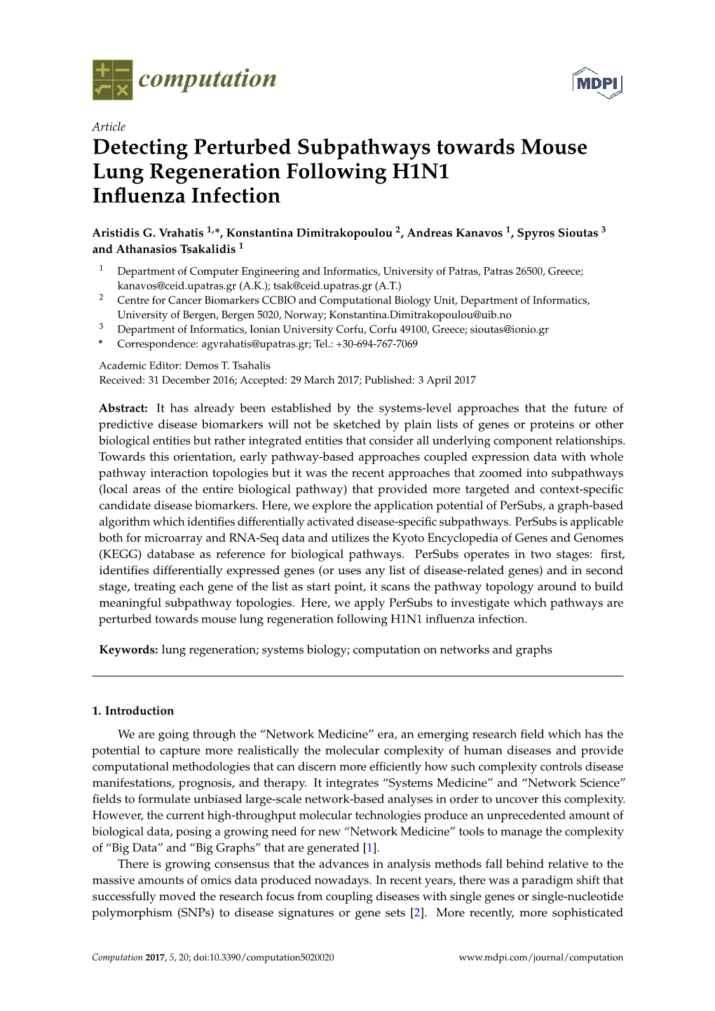 Detecting Perturbed Subpathways Towards Mouse Lung Regeneration Following H1N1 Inﬂuenza Infection