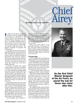 As the First Chief Master Sergeant of the Air Force, He Paved the Way For