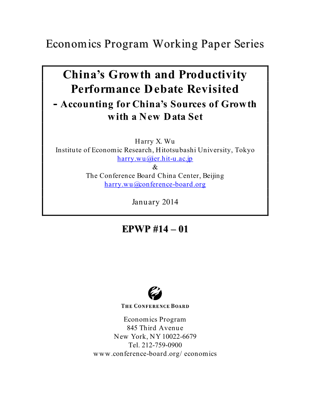 China's Growth and Productivity Performance Debate Revisited