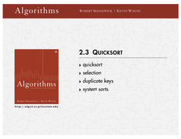 2.3 Quicksort