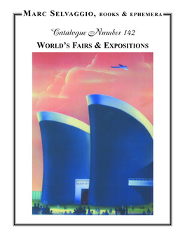 Catalogue 142: World's Fairs & International Expositions