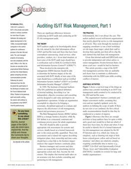 Auditing IS/IT Risk Management, Part 1