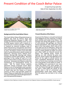 Cooch Behar Palace Report with Photo