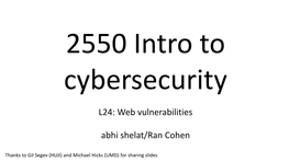 Introduction to Cybersecurity