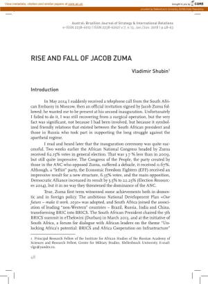 Rise and Fall of Jacob Zuma