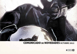 Comunicado De Novedadesoctubre 2012