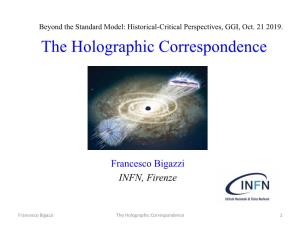 The Holographic Correspondence