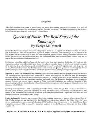 Queens of Noise: the Real Story of the Runaways by Evelyn Mcdonnell