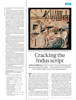 Cracking the Indus Script’ (A