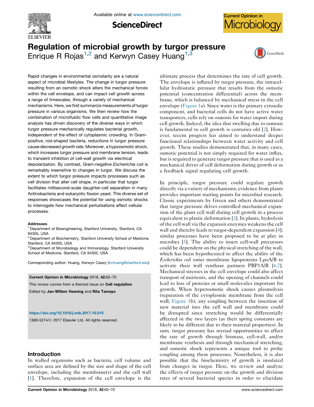 Regulation of Microbial Growth by Turgor Pressure