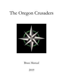 Oregon Crusaders 2019 Brass Manual