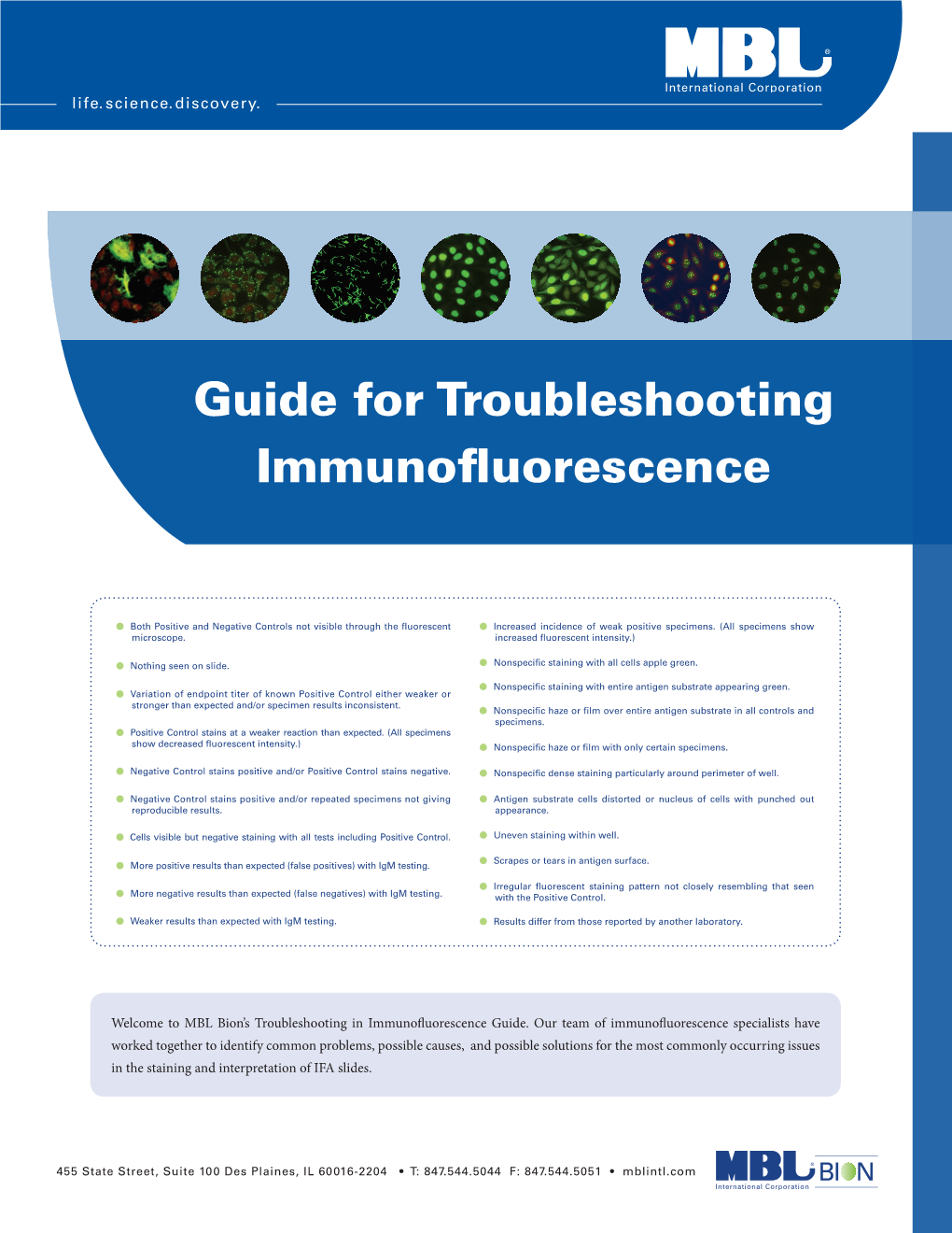 Guide for Troubleshooting Immunofluorescence