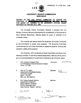 University Grants Commission New Delhi