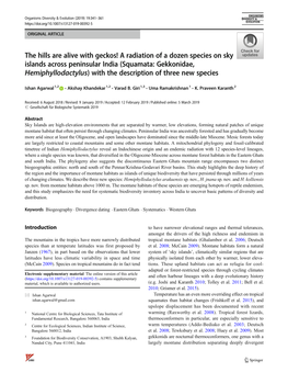 A Radiation of a Dozen Species on Sky Islands Across Peninsular India (Squamata: Gekkonidae, Hemiphyllodactylus) with the Description of Three New Species