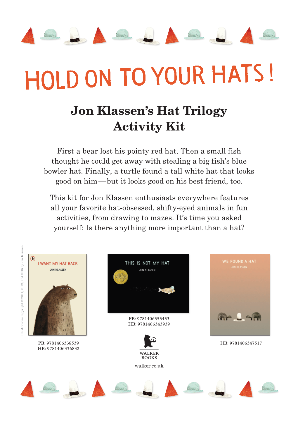 Jon Klassen's Hat Trilogy Activity