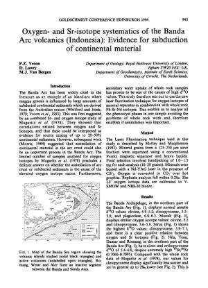And Sr-Isotope Systematics of the Banda Arc Volcanics (Indonesia): Evidence for Subduction of Continental Material