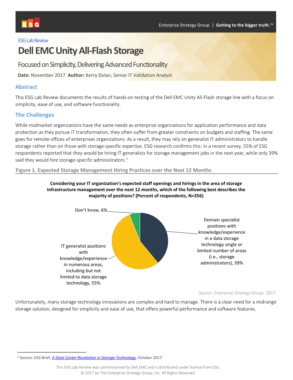 Dell EMC Unity All-Flash Storage