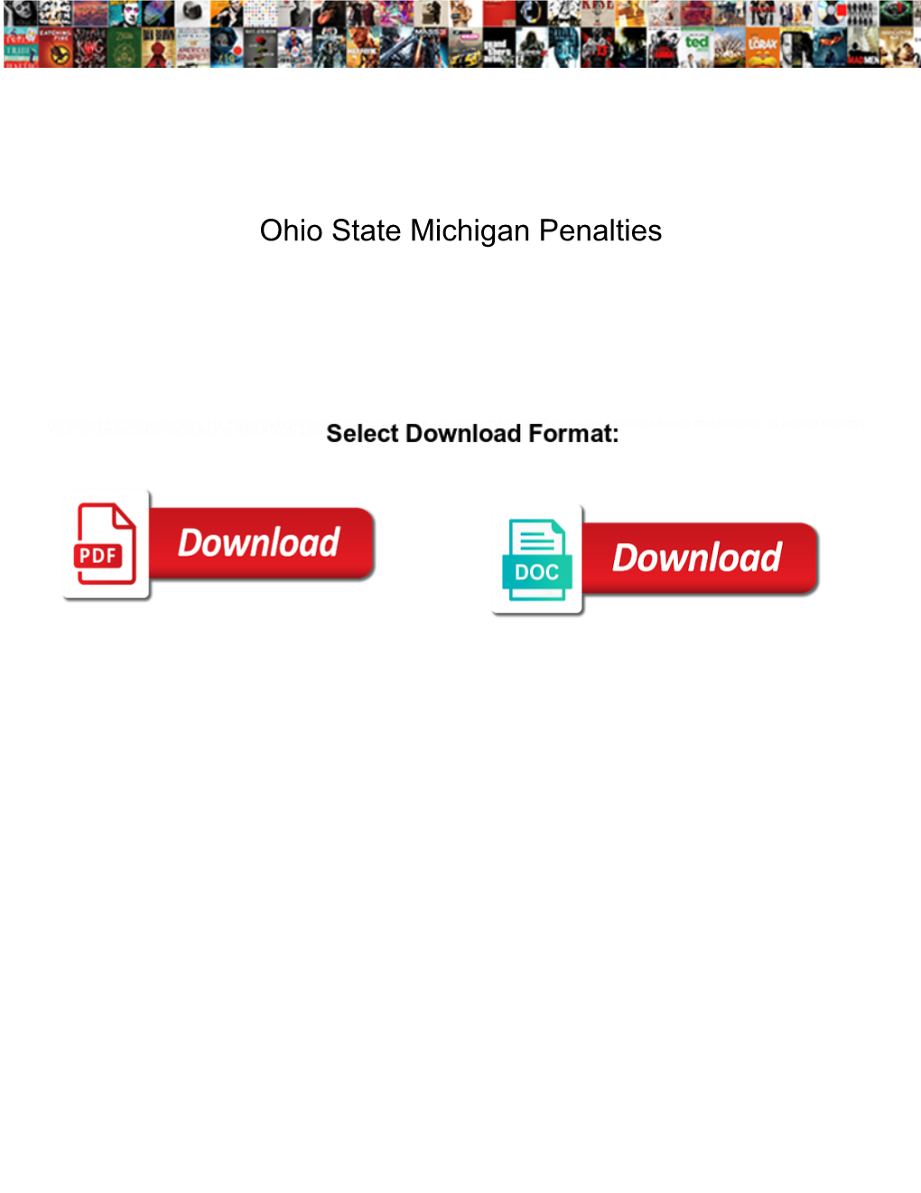 Ohio State Michigan Penalties