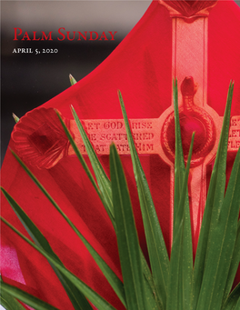 Palm Sunday April 5, 2020 WELCOME Washington National Cathedral April 5, 2020