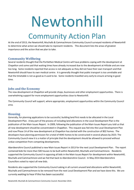 Newtonhill Community Action Plan 2014