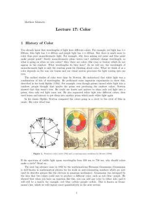Lecture 17: Color