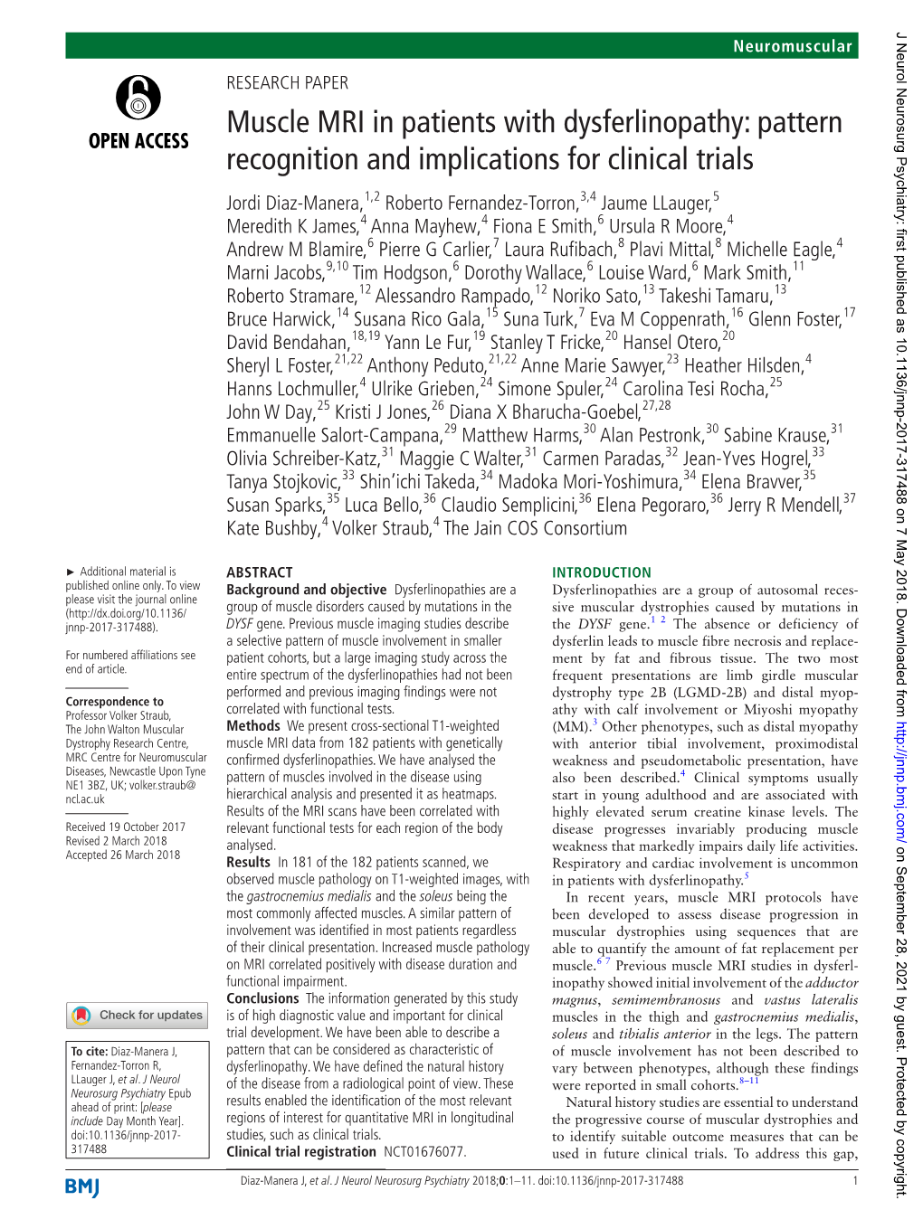 Muscle MRI in Patients with Dysferlinopathy: Pattern Recognition