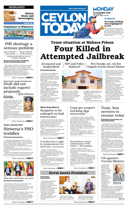Four Killed in Attempted Jailbreak