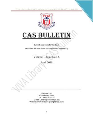 CAS Bulletin