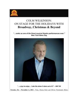 Broadway Christmas & Beyond Press Info