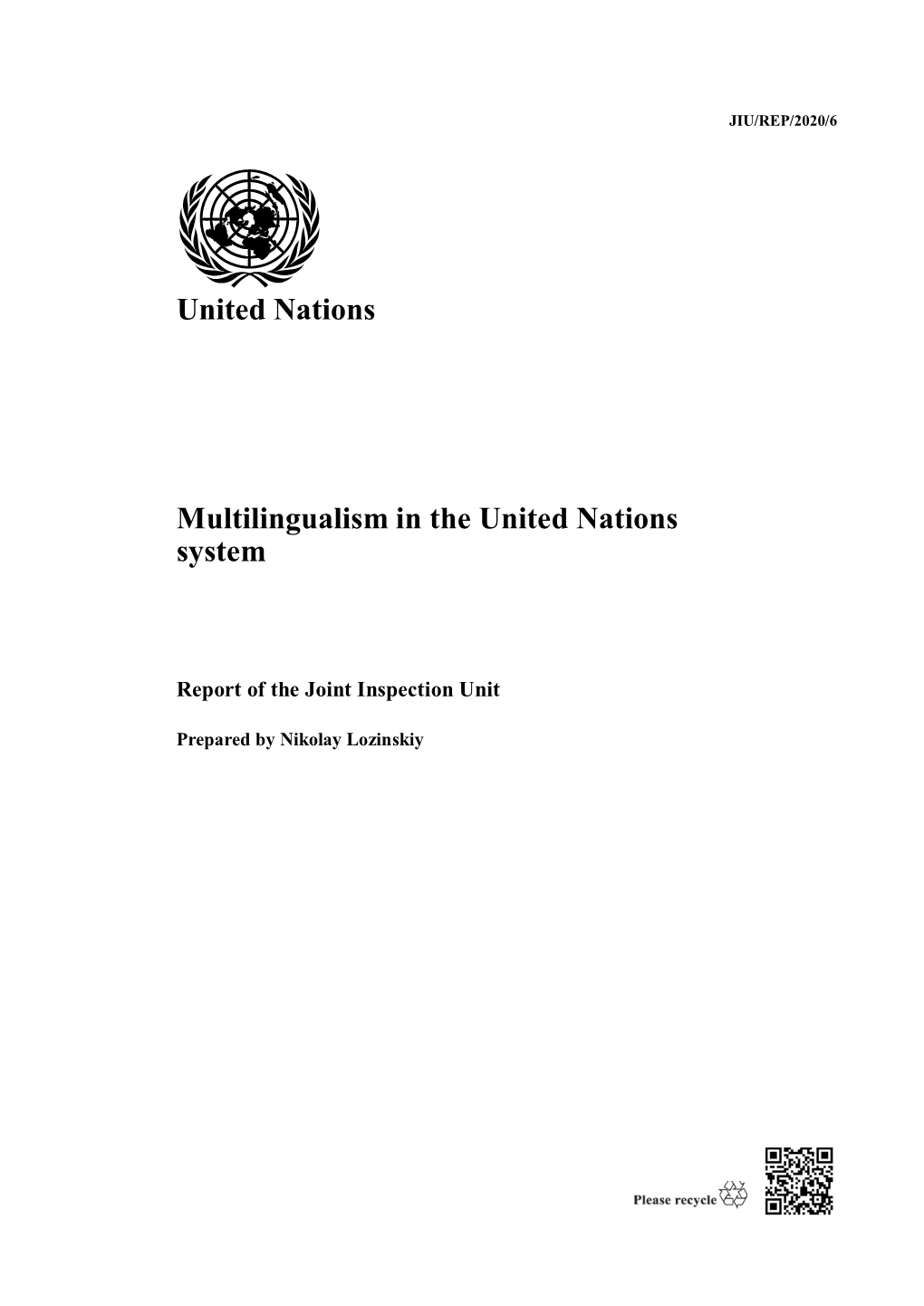 Multilingualism in the United Nations System