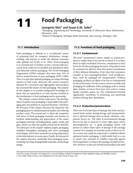 Food Packaging 11 Joongmin Shin1 and Susan E.M
