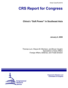 "Soft Power" in Southeast Asia