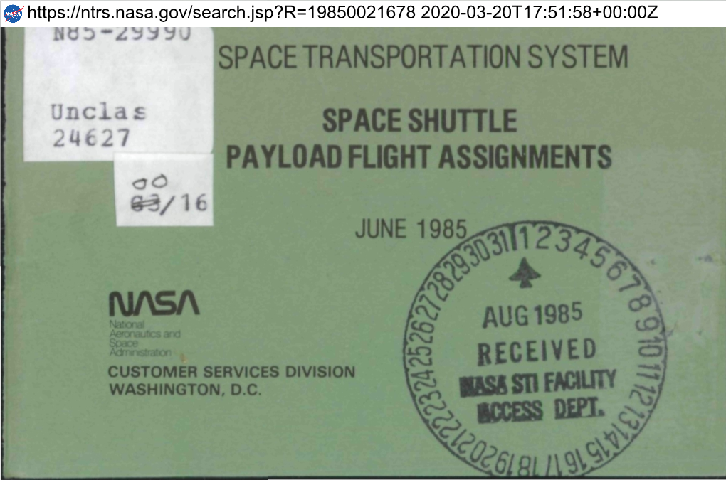 Space Transportation System Space Shuttle Payload