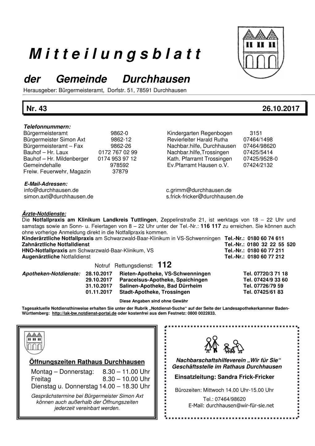 M Itteilungsblatt