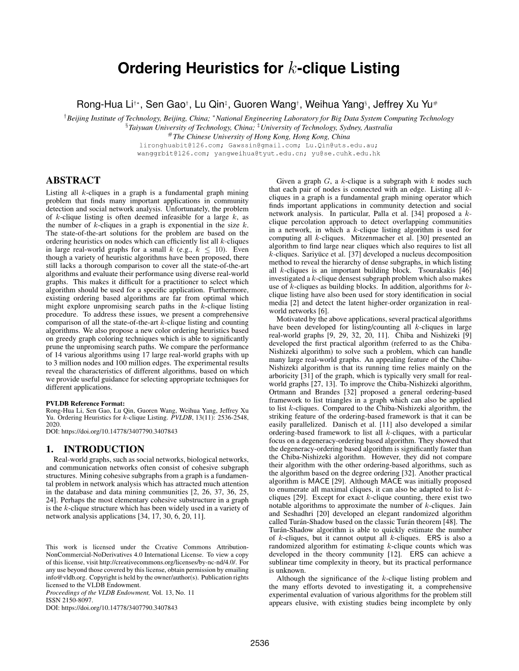 Ordering Heuristics for K-Clique Listing