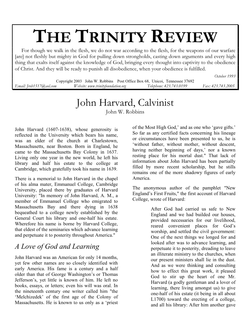 The Trinity Review